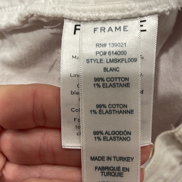 FRAME WHITE DENIM JEAN SKIRT - Picture 4 of 4